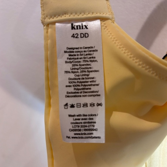 KNIX Sz 42DD Freeflex Demi Bra Padded Adjustable Straps and Back Buttercup NEW - Picture 8 of 8